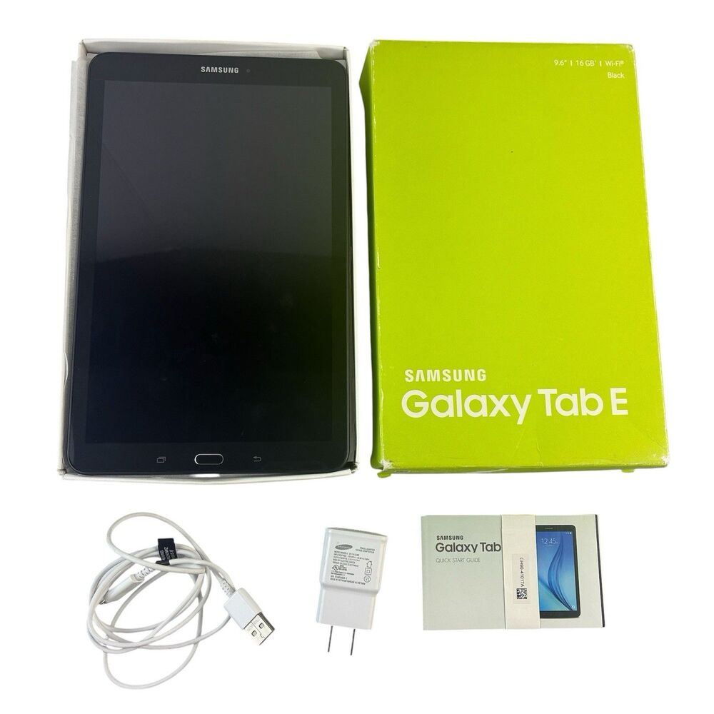 Samsung Galaxy Tab E 16GB SM-T560NU Wi-Fi 9.6in Tablet Black Android With Box